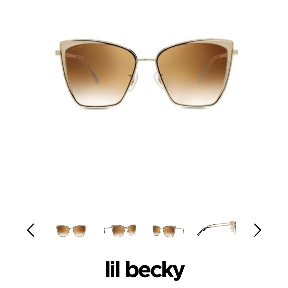 Diff gold flashes brown little Becky sunglasses